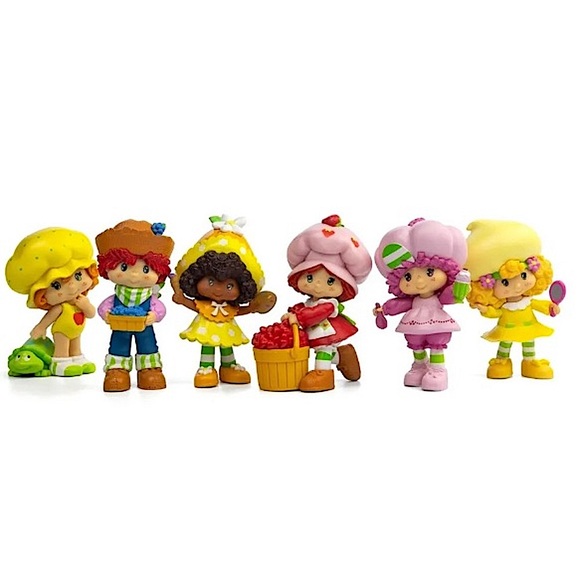 Strawberry Shortcake Cheebee Mini Figure Lemon Meringue Glitter RARE Chase - Picture 3 of 5